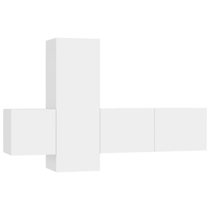 3-tlg. TV-Schrank-Set Weiß Holzwerkstoff