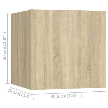 3-tlg. TV-Schrank-Set Sonoma-Eiche Holzwerkstoff