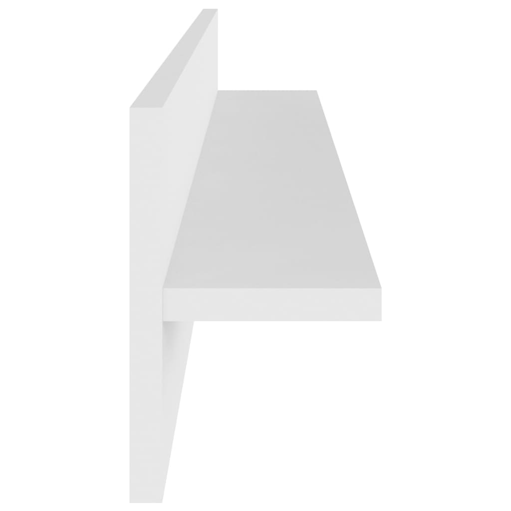 Wandregale 2 Stk. Weiß 80x11,5x18 cm Holzwerkstoff