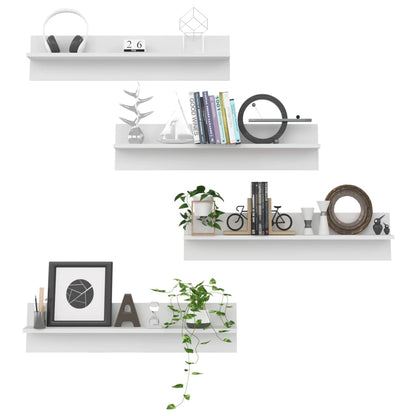 Wandregale 4 Stk. Weiß 80x11,5x18 cm Holzwerkstoff