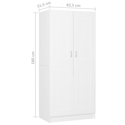 Kleiderschrank Weiß 82,5x51,5x180 cm Holzwerkstoff