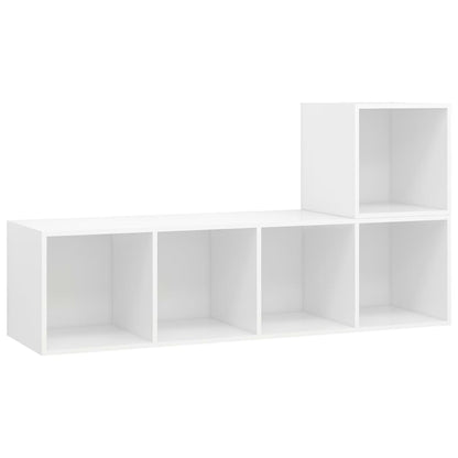 2-tlg. TV-Schrank-Set Weiß Holzwerkstoff