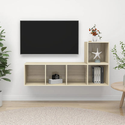 2-tlg. TV-Schrank-Set Sonoma-Eiche Holzwerkstoff