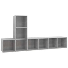 3-tlg. TV-Schrank-Set Betongrau Holzwerkstoff