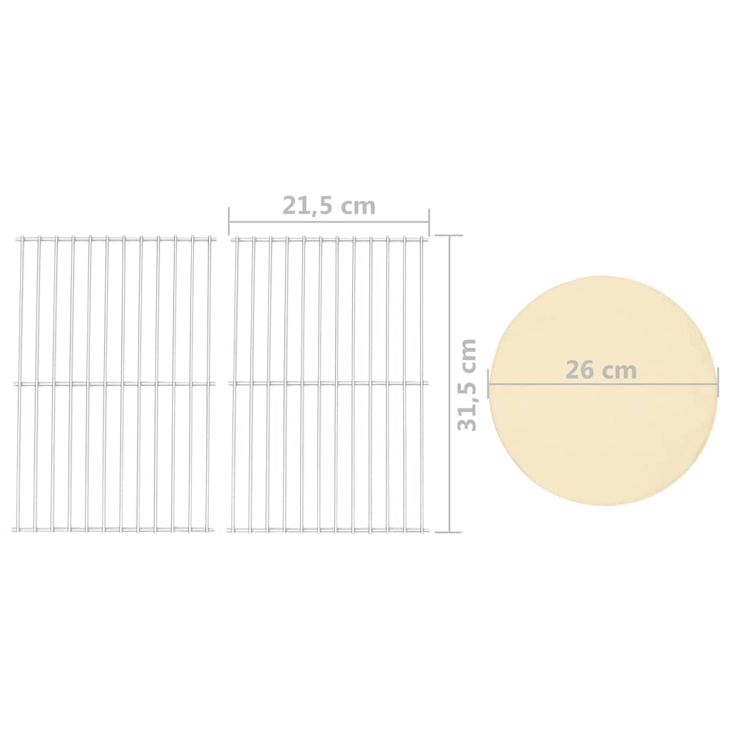 3-in-1 Outdoor-Pizzaofen & Grill Schwarz