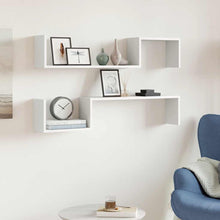 Wandregale 2 Stk. Weiß 100x15x20 cm Holzwerkstoff