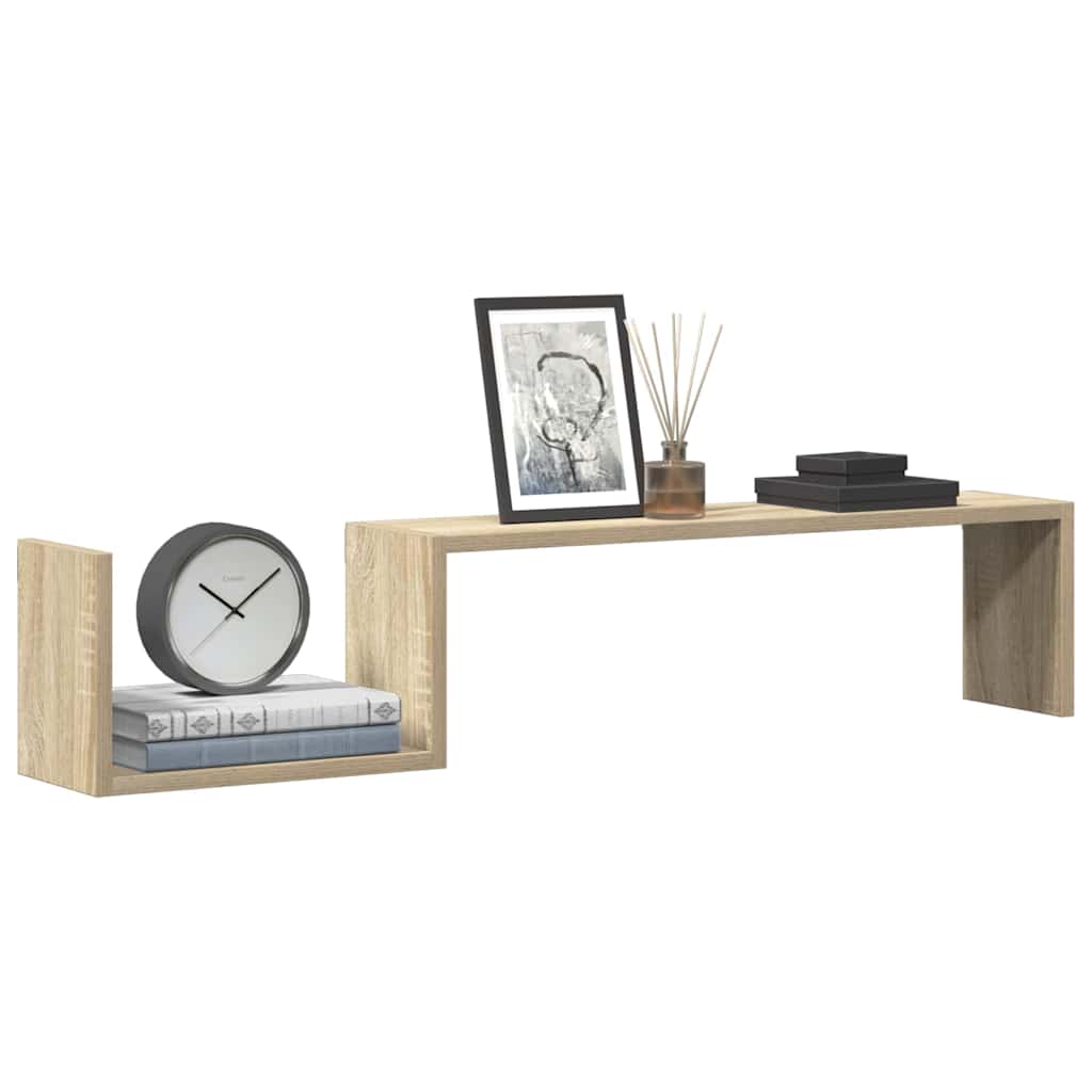 Wandregale 2 Stk. Sonoma-Eiche 100x15x20 cm Holzwerkstoff