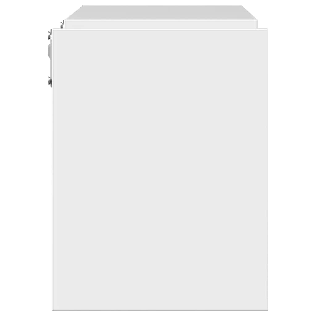 Wandregale 2 Stk. Hochglanz-Weiß 100x15x20 cm Holzwerkstoff