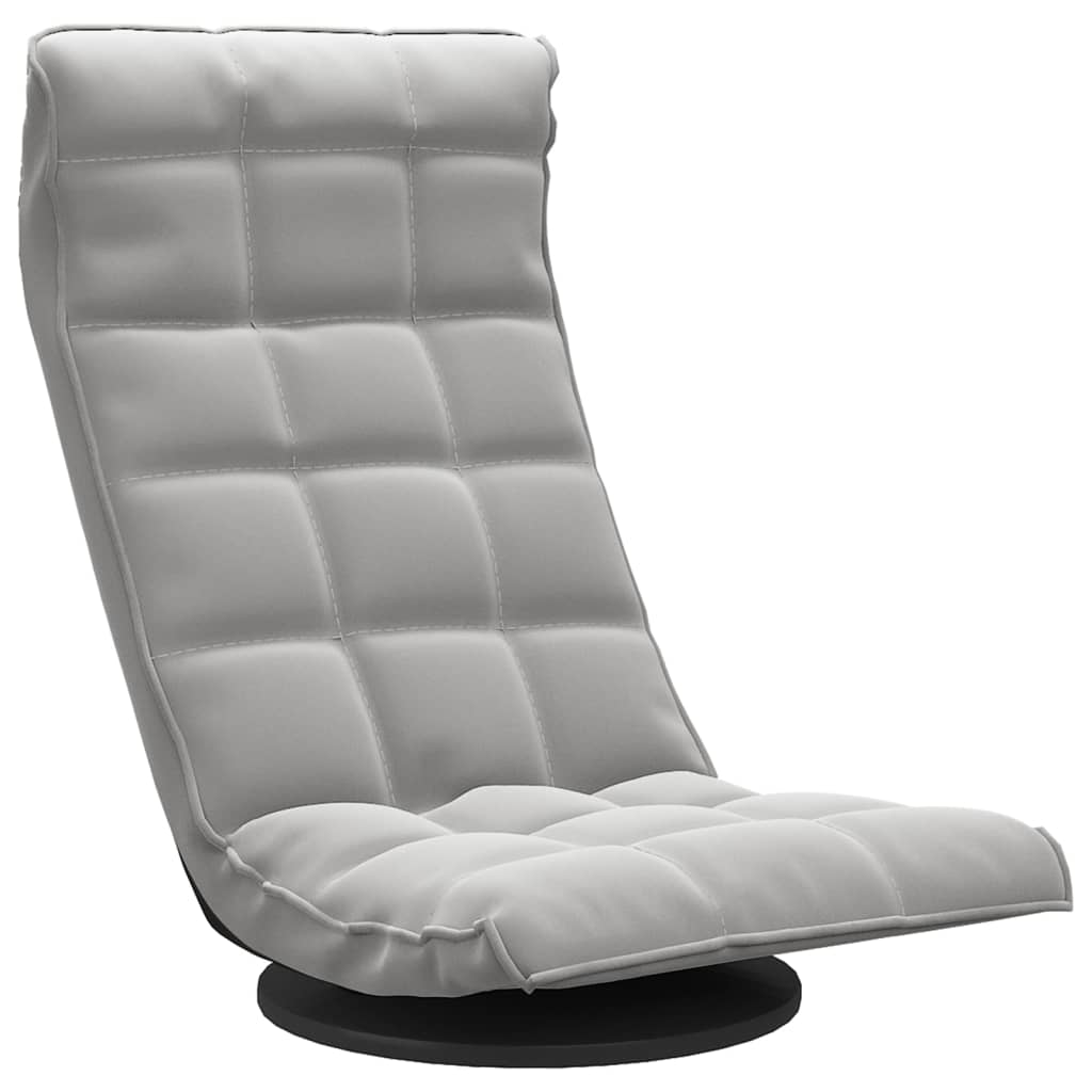 Bodenstuhl Drehbar Hellgrau Samt