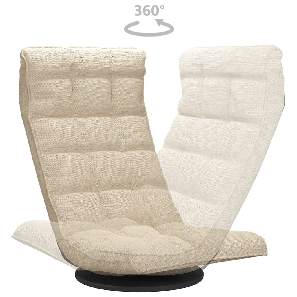 Bodenstuhl Drehbar Creme Stoff