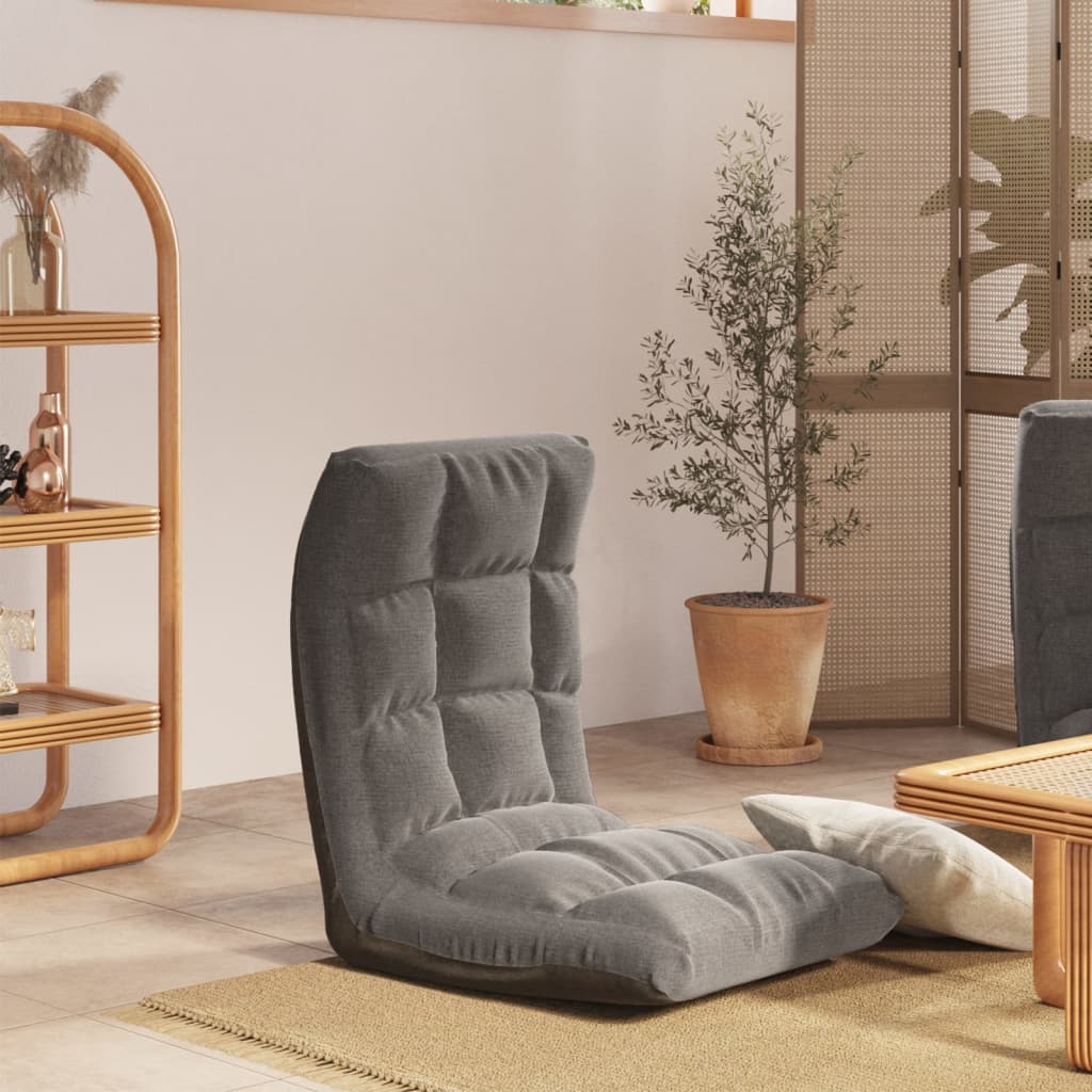 Bodenstuhl Faltbar Hellgrau Stoff