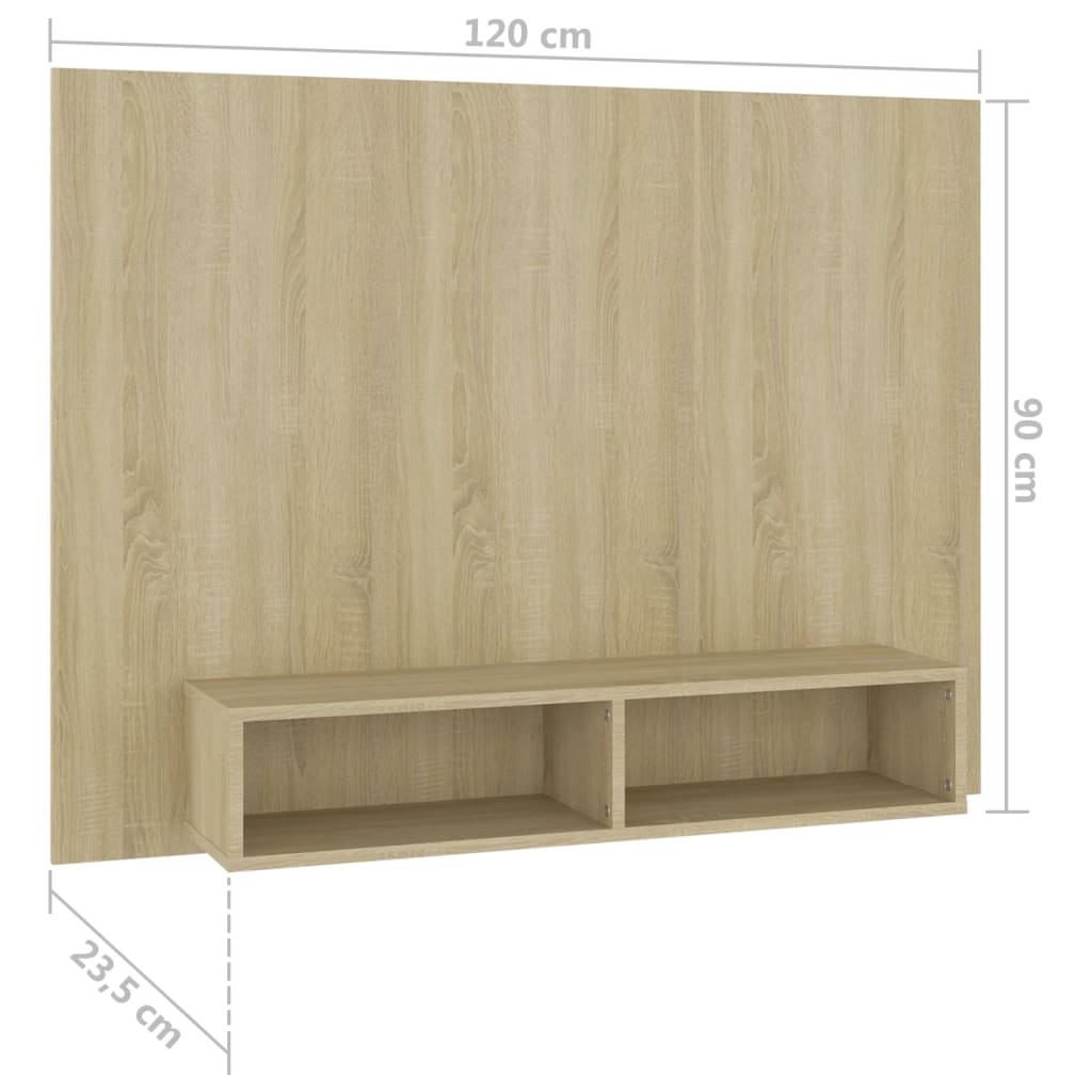 TV-Wandschrank Sonoma-Eiche 120x23,5x90 cm Holzwerkstoff