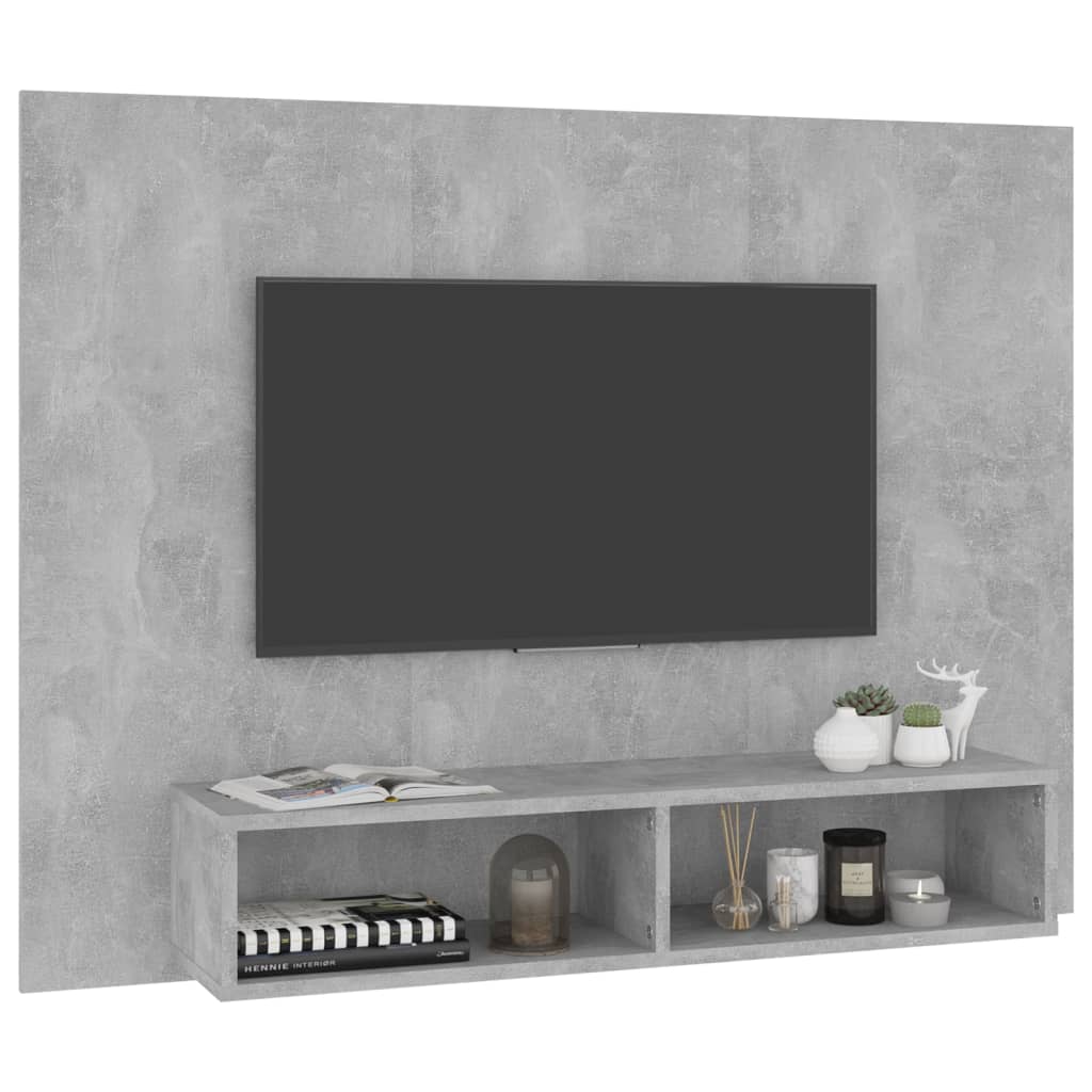 TV-Wandschrank Betongrau 120x23,5x90 cm Holzwerkstoff