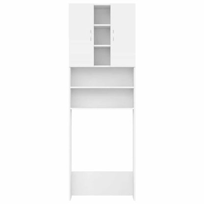 Waschmaschinenschrank Weiß 64x25,5x190 cm