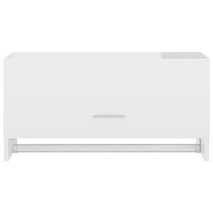 Kleiderschrank Hochglanz-Weiß 70x32,5x35 cm Holzwerkstoff