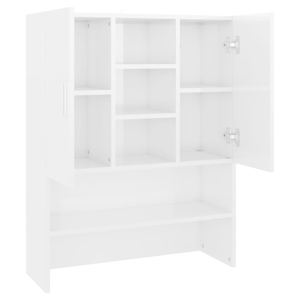 Waschmaschinenschrank Hochglanz-Weiß 70,5x25,5x90 cm