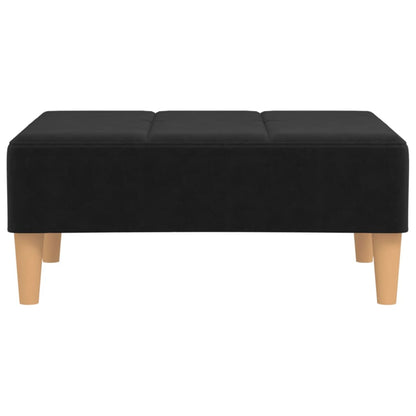 Fußhocker Schwarz 78x56x32 cm Stoff