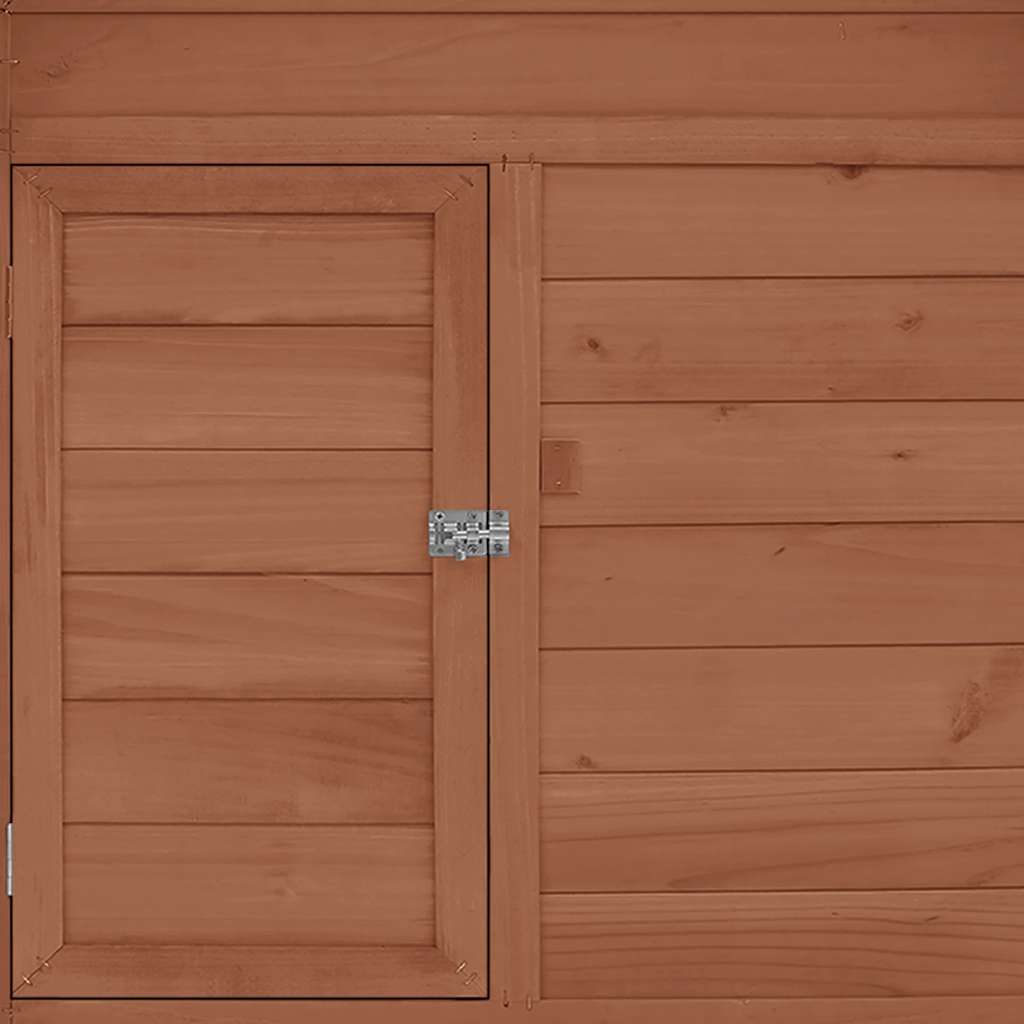 Hühnerstall Mokka und Weiß 150x96x110 cm Massivholz Tanne