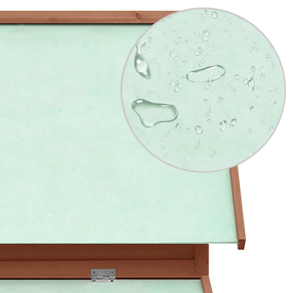 Hühnerstall Mokka und Weiß 150x96x110 cm Massivholz Tanne