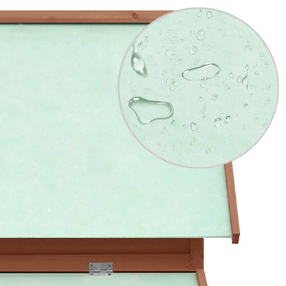 Hühnerstall Mokka und Weiß 150x96x110 cm Massivholz Tanne