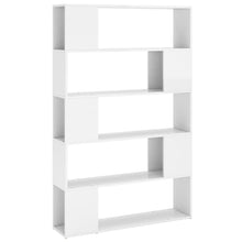 Bücherregal Raumteiler Hochglanz-Weiß Holzwerkstoff