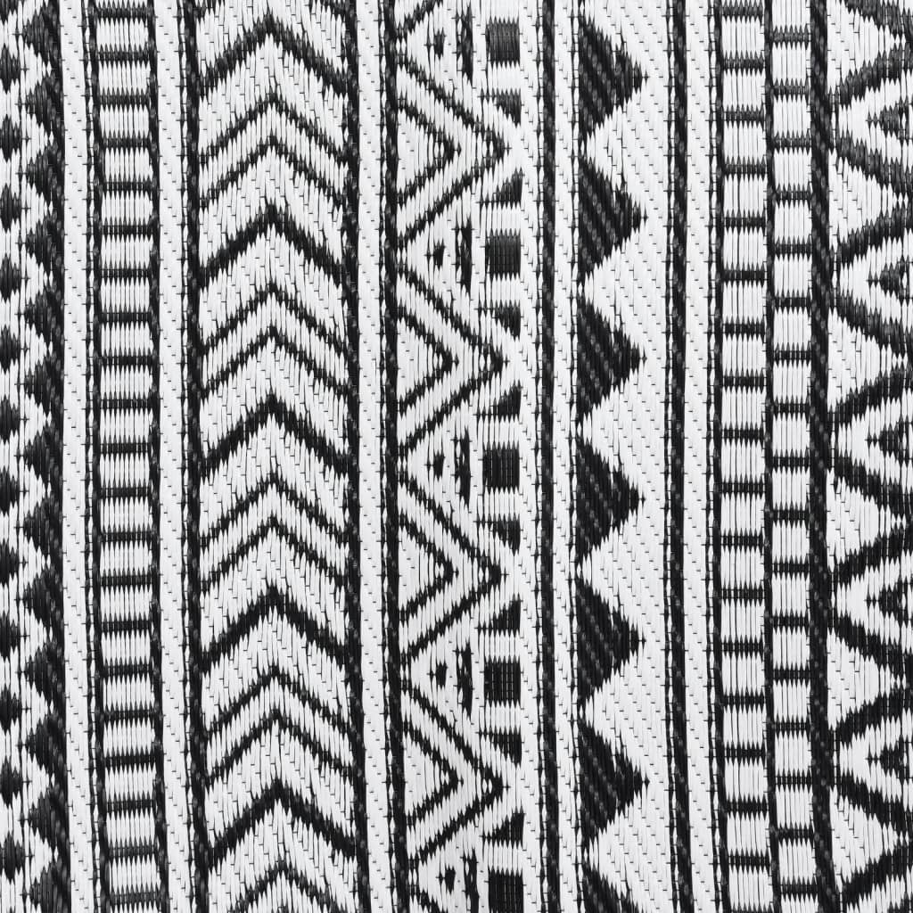 Outdoor-Teppich ARAKIL Schwarz 80x250 cm PP