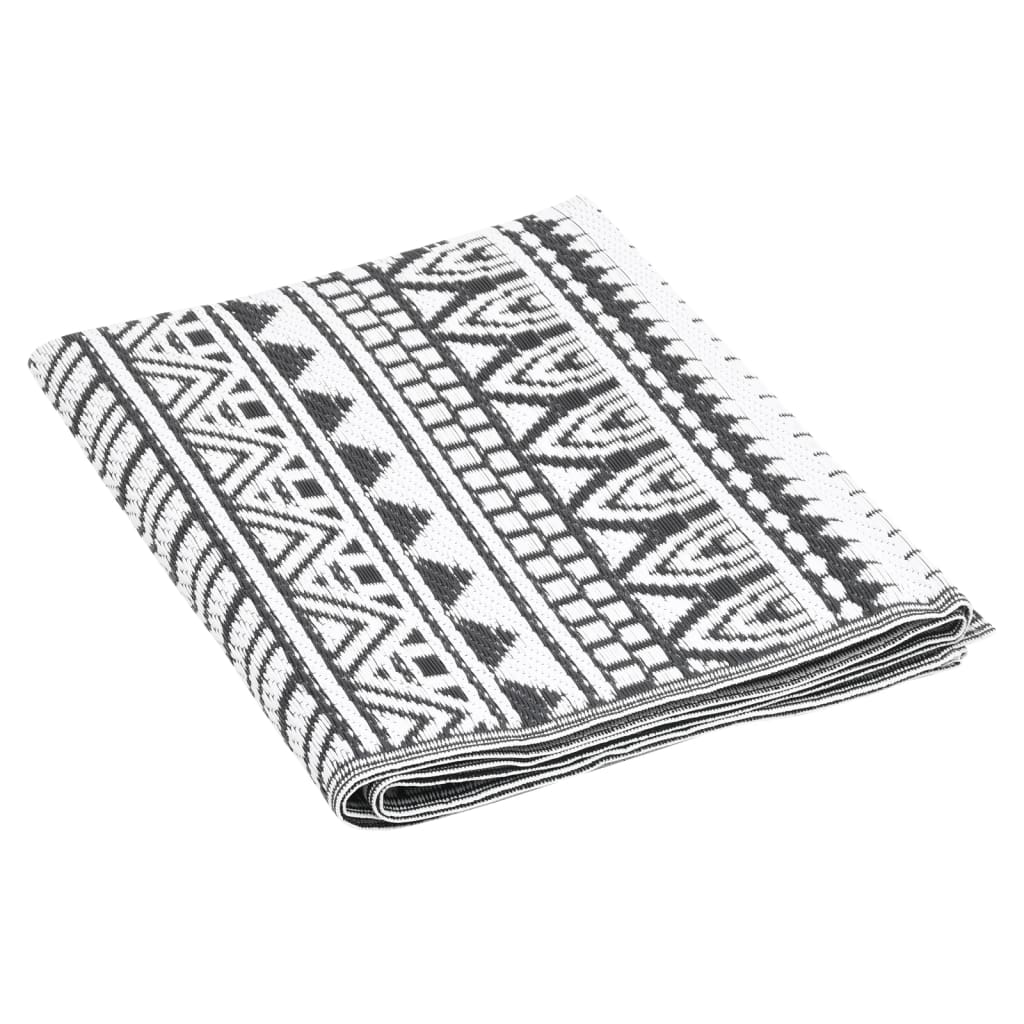 Outdoor-Teppich ARAKIL Schwarz 190x290 cm PP