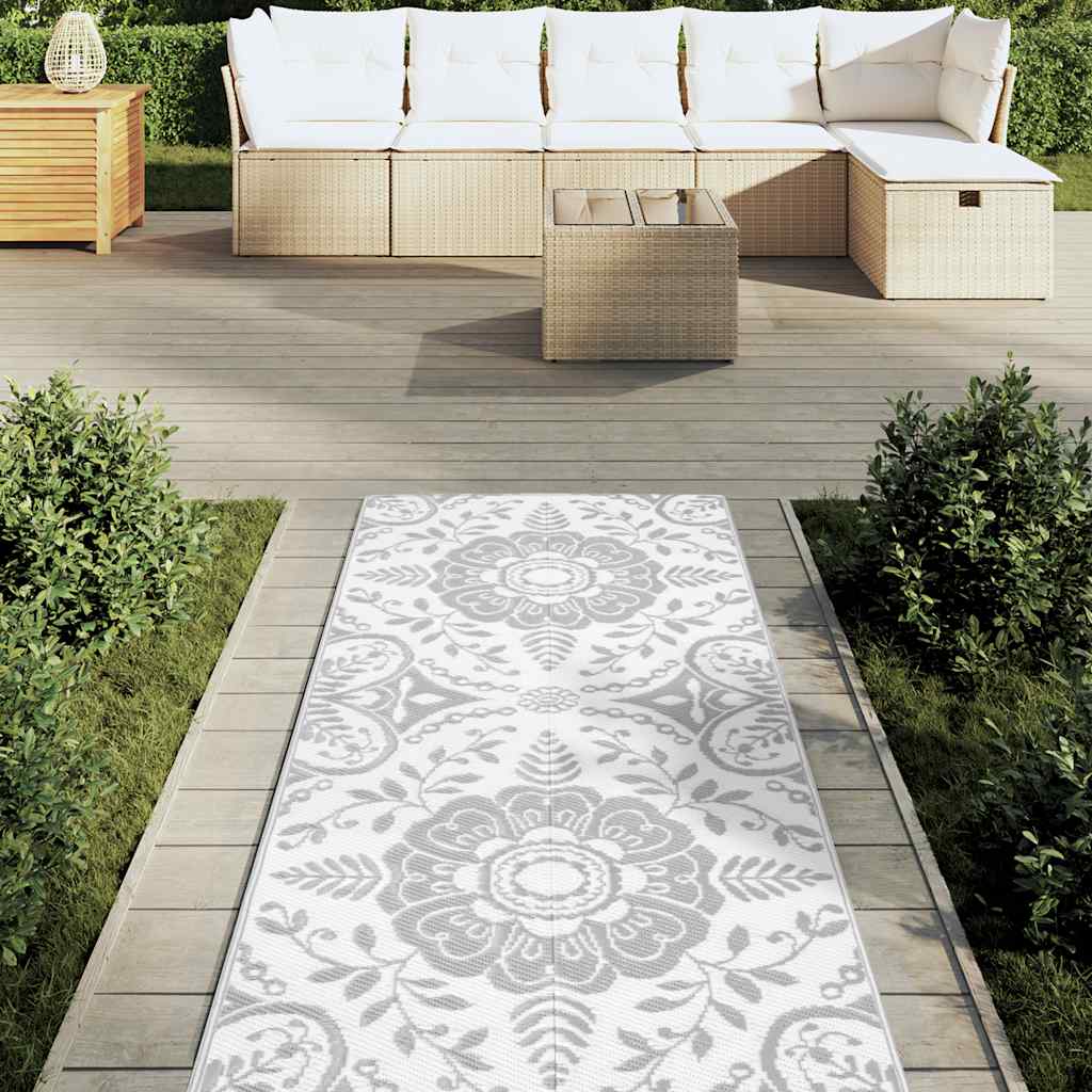 Outdoor-Teppich Arakil Pp Hellgrau 80 x 250 cm