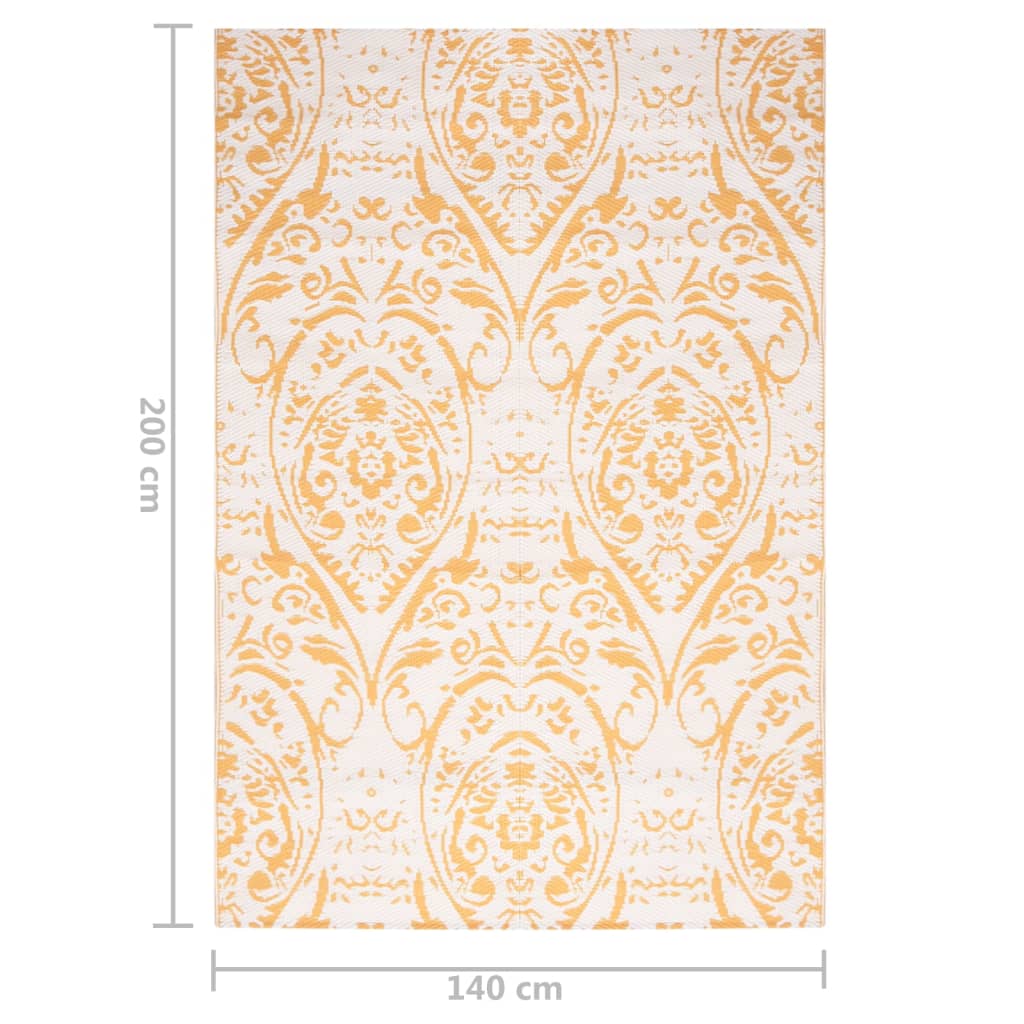 Outdoor-Teppich ARAKIL Gelb 140x200 cm PP