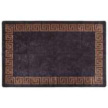 Teppich Waschbar Schwarz und Golden 160x230 cm Rutschfest
