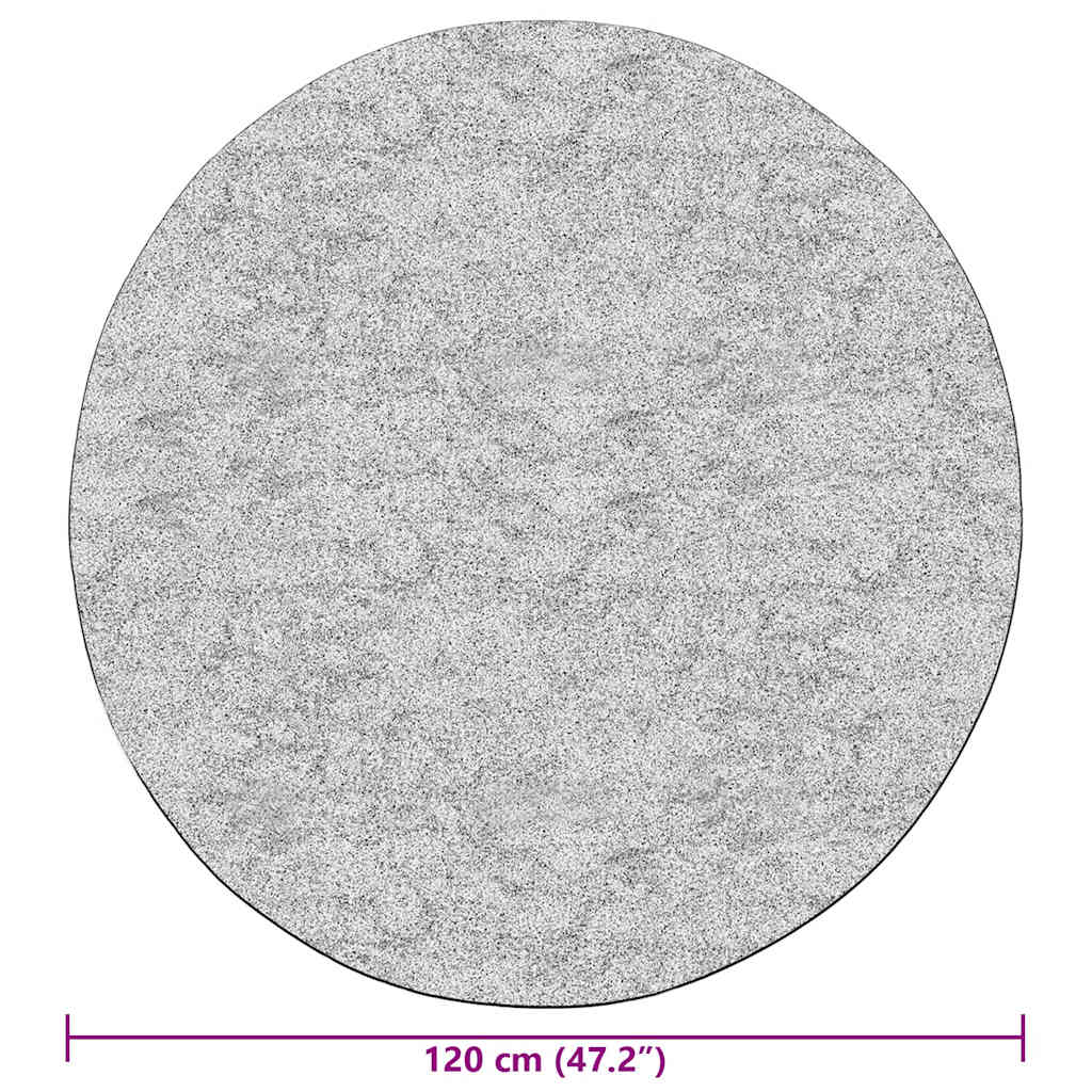 Teppich Waschbar Schwarz und Golden φ120 cm Rutschfest