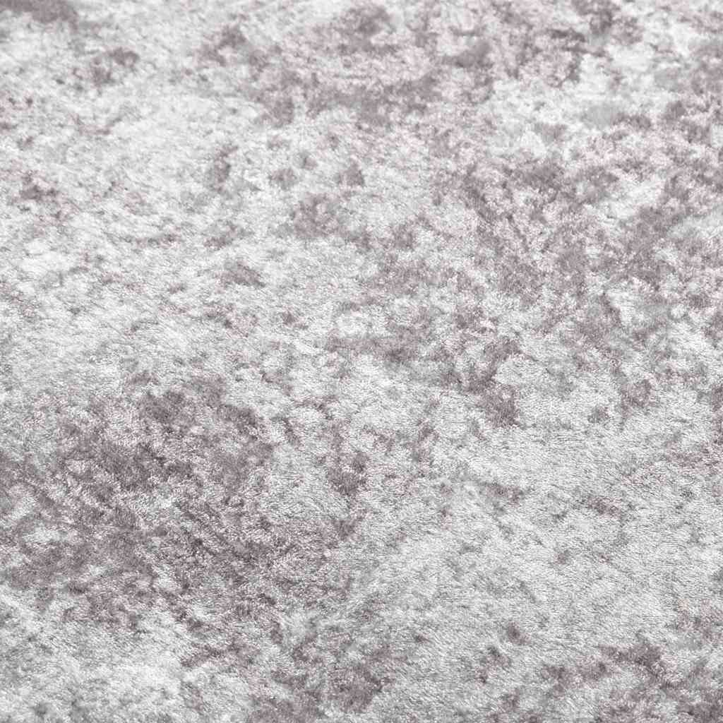 Teppich Waschbar 80x300 cm Grau Rutschfest