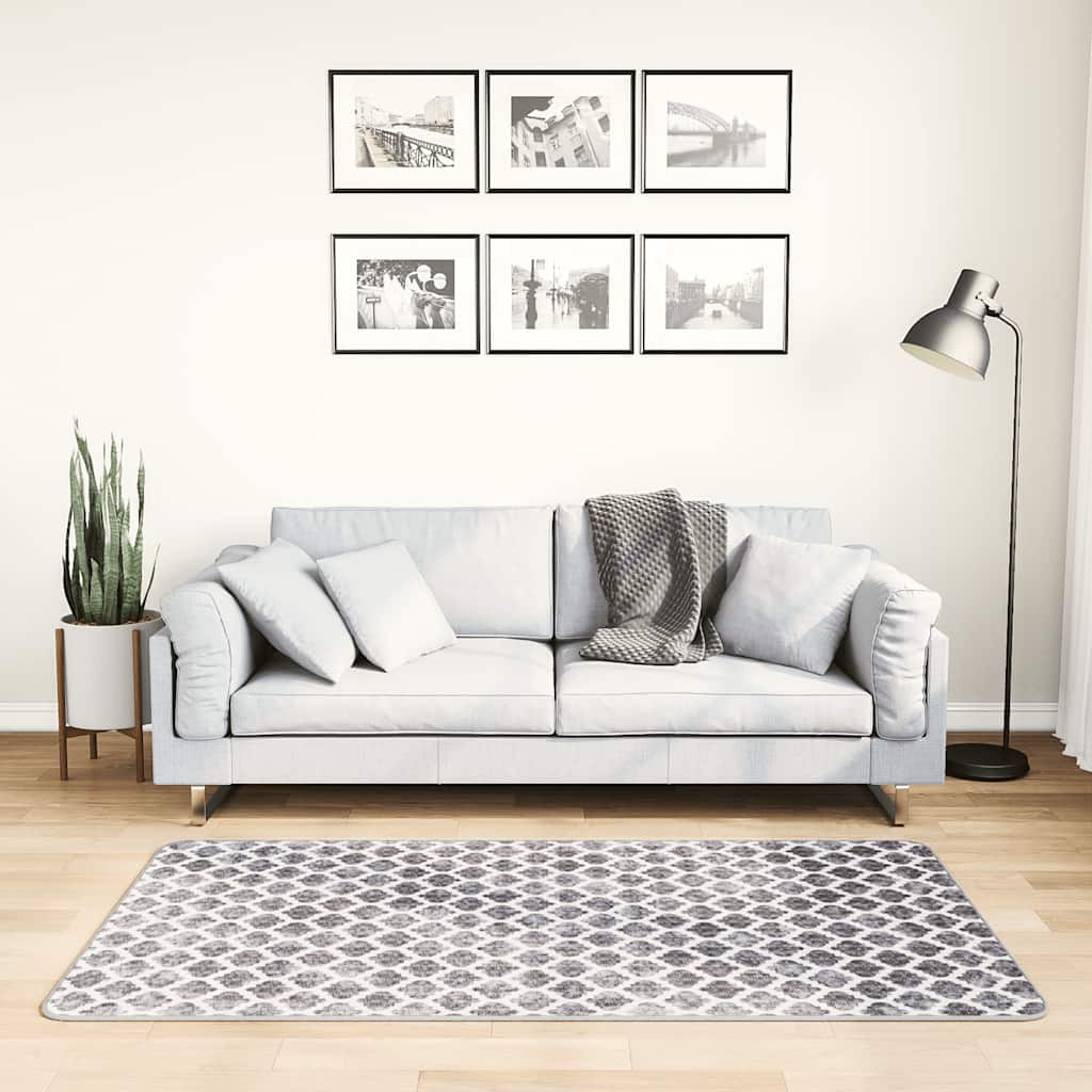 Teppich Waschbar 80x150 cm Mehrfarbig Rutschfest