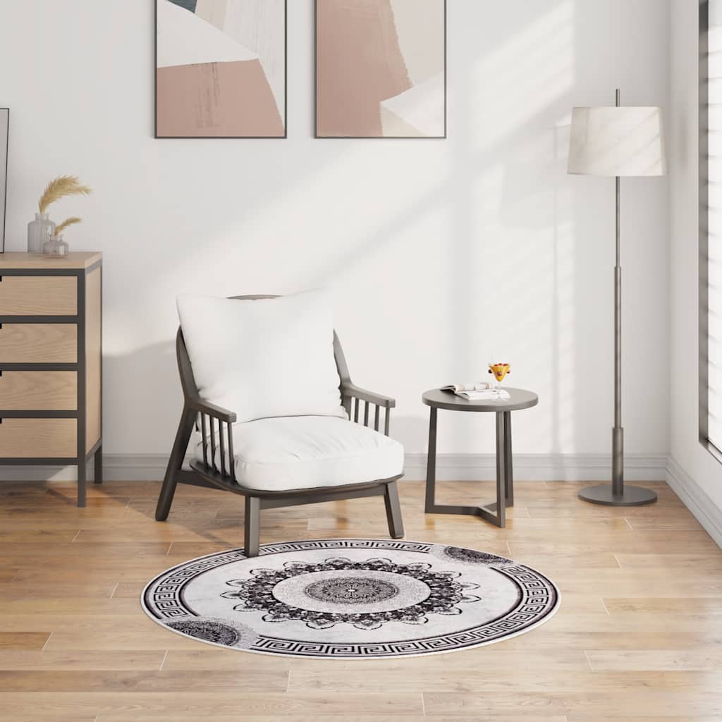 Teppich Waschbar Mehrfarbig φ120 cm Rutschfest