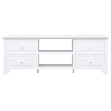 TV-Schrank Weiß 108x30x40 cm Massivholz Paulownia