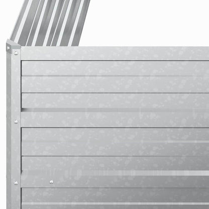 Garten-Hochbeet 100x100x77 cm Verzinkter Stahl Silber