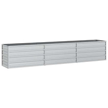 Garten-Hochbeet 240x40x45 cm Verzinkter Stahl Silber
