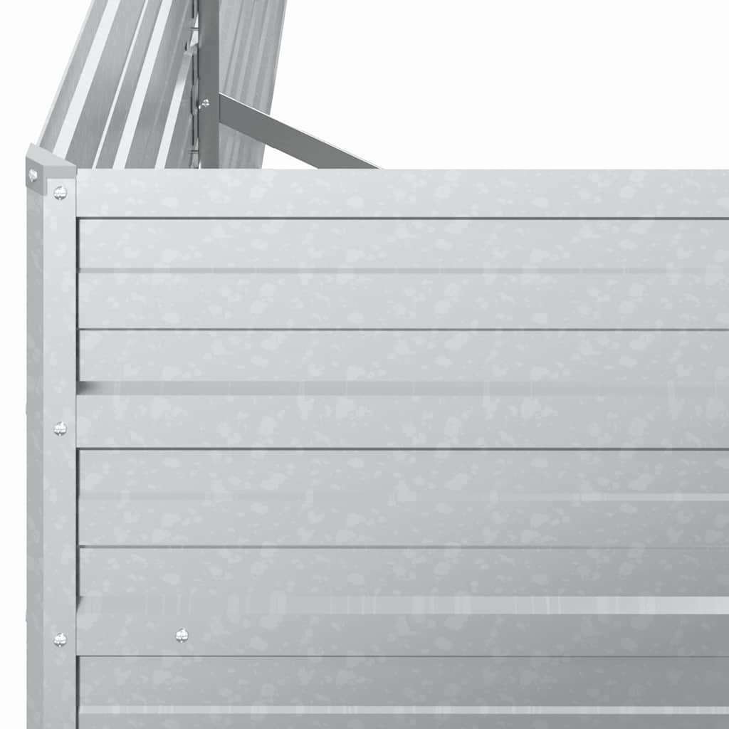 Garten-Hochbeet 160x40x77 cm Verzinkter Stahl Silber