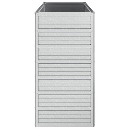Garten-Hochbeet 100x40x77 cm Verzinkter Stahl Silber