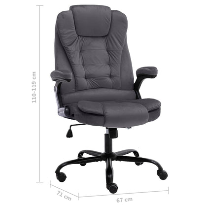 Bürostuhl Dunkelgrau Samt