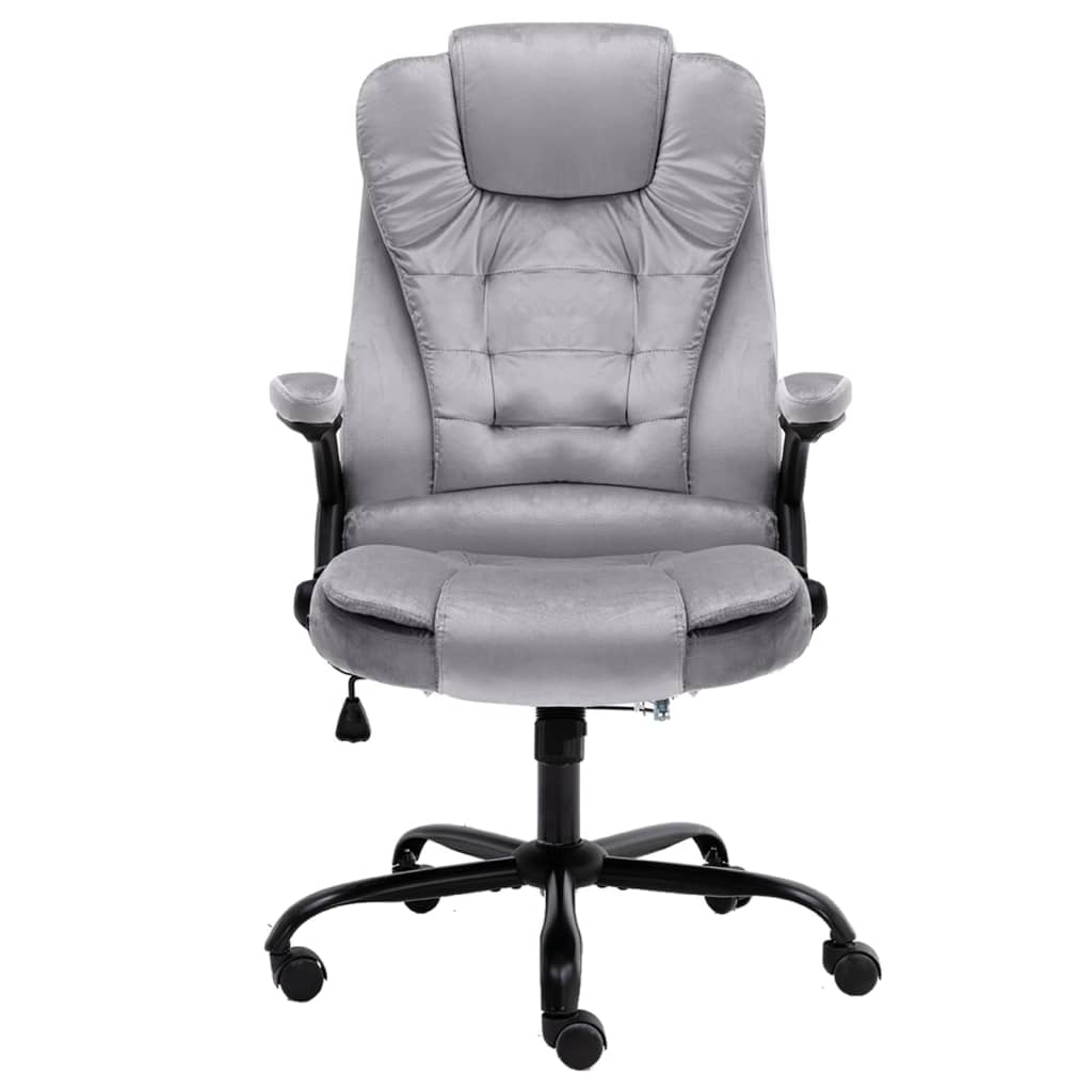 Bürostuhl Hellgrau Samt