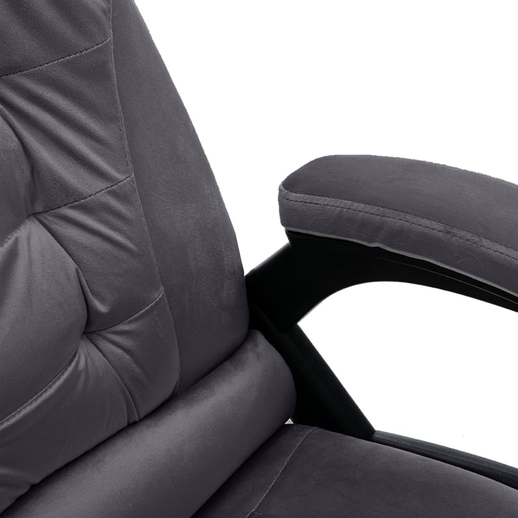 Massage-Bürostuhl Dunkelgrau Samt