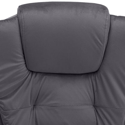 Massage-Bürostuhl Dunkelgrau Samt