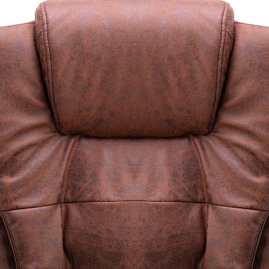 Bürostuhl Hellbraun Wildleder-Optik