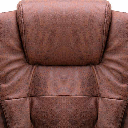 Bürostuhl mit Massagefunktion Hellbraun Wildleder-Optik