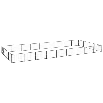 Hundezwinger Schwarz 36 m² Stahl