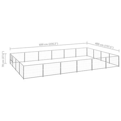 Hundezwinger Silbern 24 m² Stahl