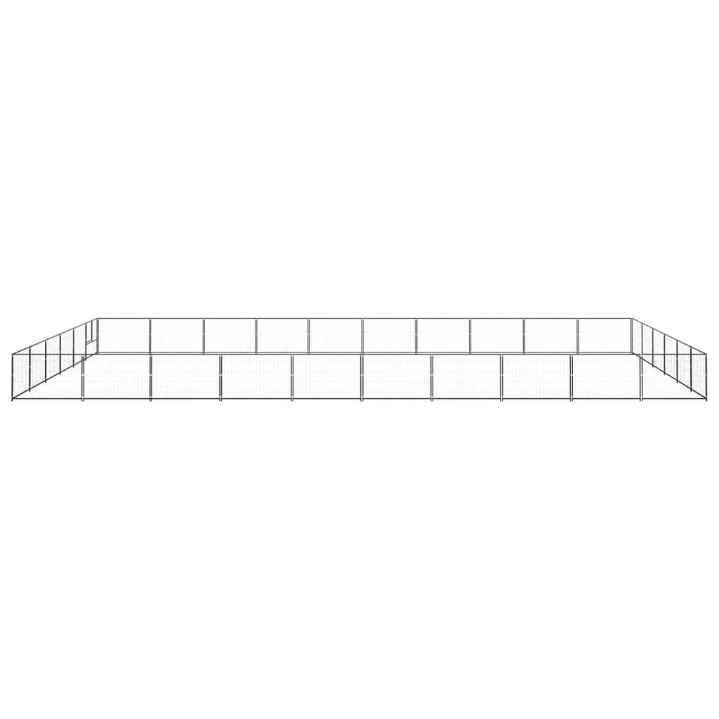 Hundezwinger Schwarz 60 m² Stahl