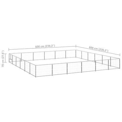 Hundezwinger Silbern 36 m² Stahl