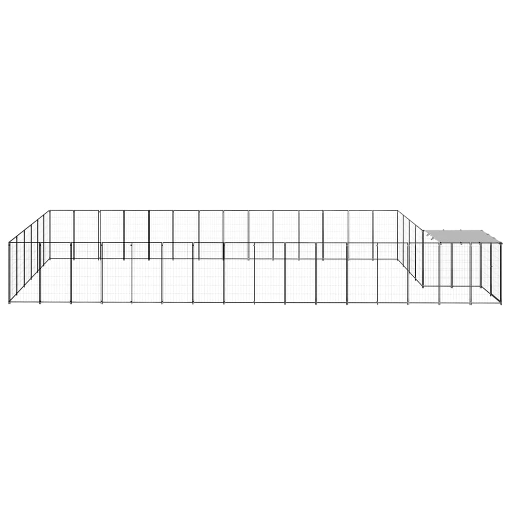 Hundezwinger Schwarz 26,62 m² Stahl